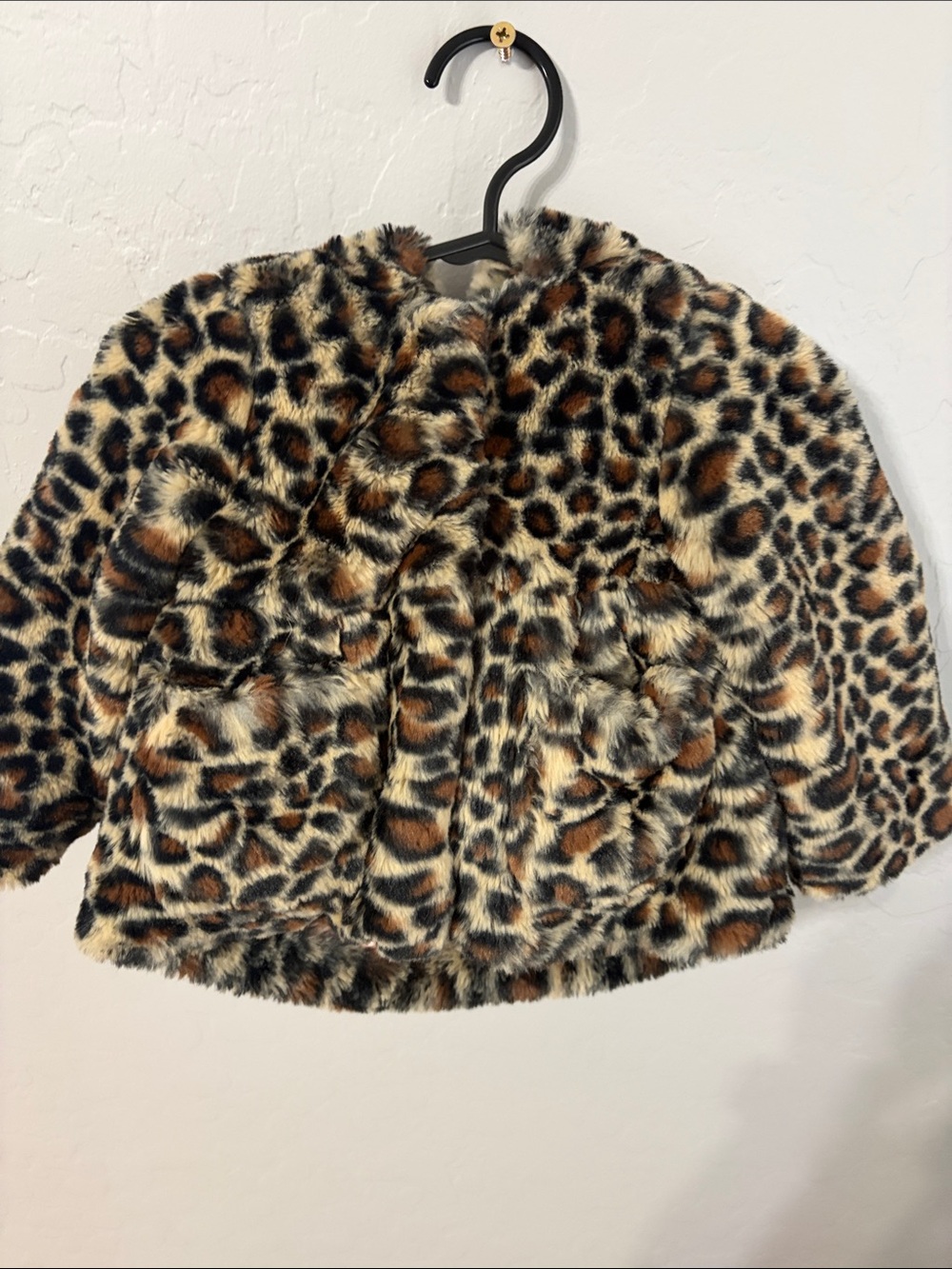 Cat & Jack Leopard Faux-Fur Puffer Jacket - Brown, Black, Cream